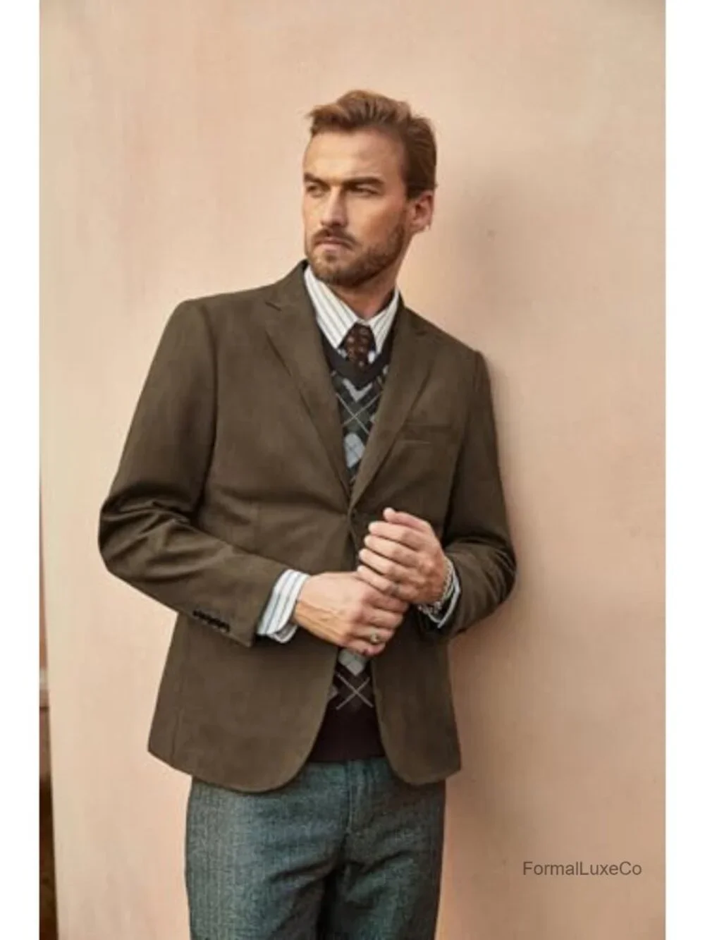 Mens Faux Leather Blazer Suit Jacket Casual Two Button Sport Coat Slim Fit
